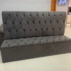 Conjunto Cabeceira com Puff Baú para Cama Queen